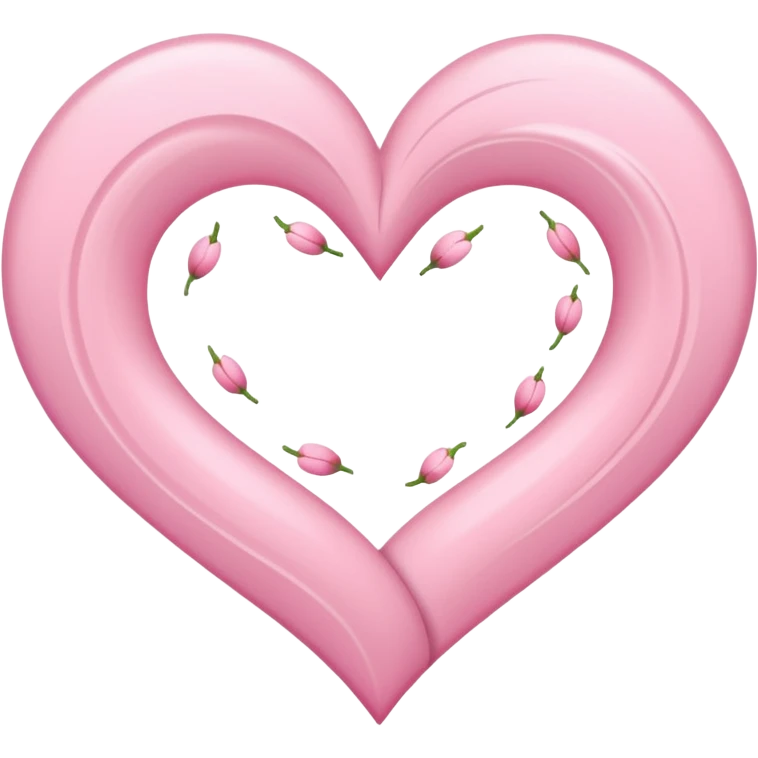 sakura heart with swirling petals emoji