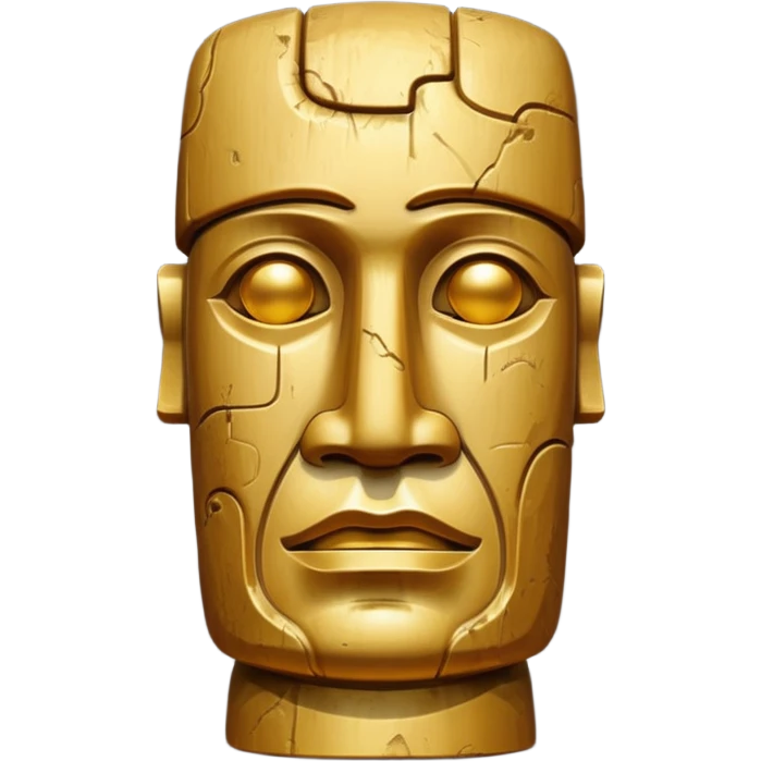 🗿 Gold moai emoji