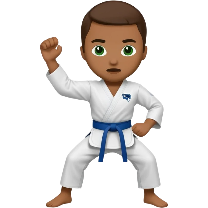 Karate Emoji with Seattle Seahawks Colors emoji