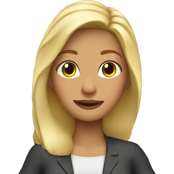 Blonde woman riding on a plane emoji