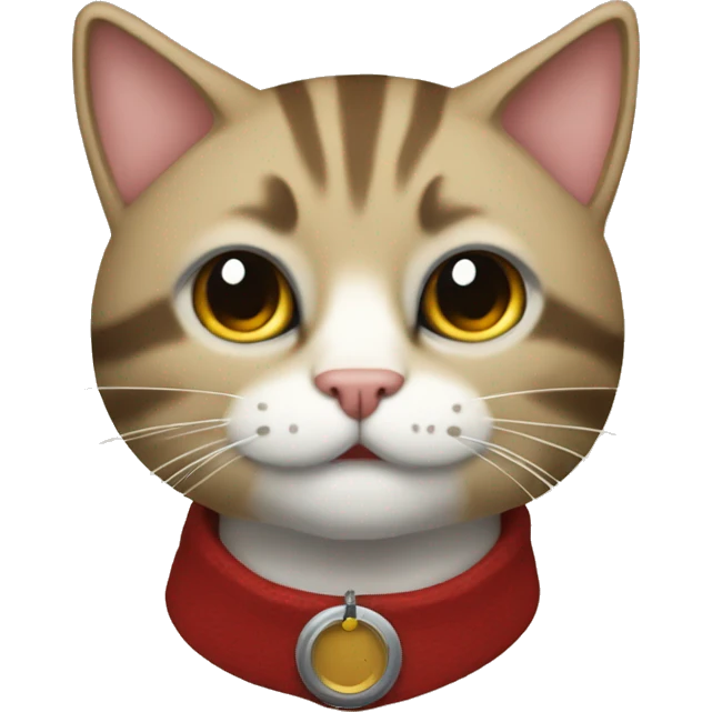 gato de fone com um celul emoji