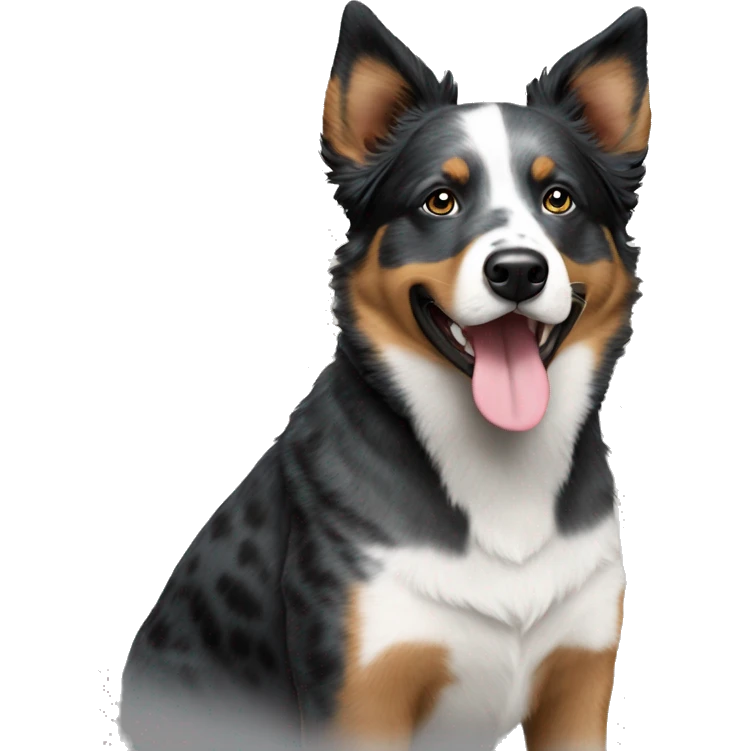 Blue Heeler Australian shepherd mix dog emoji