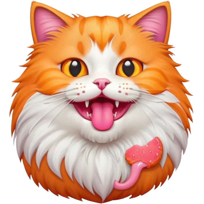 cat eating emoji