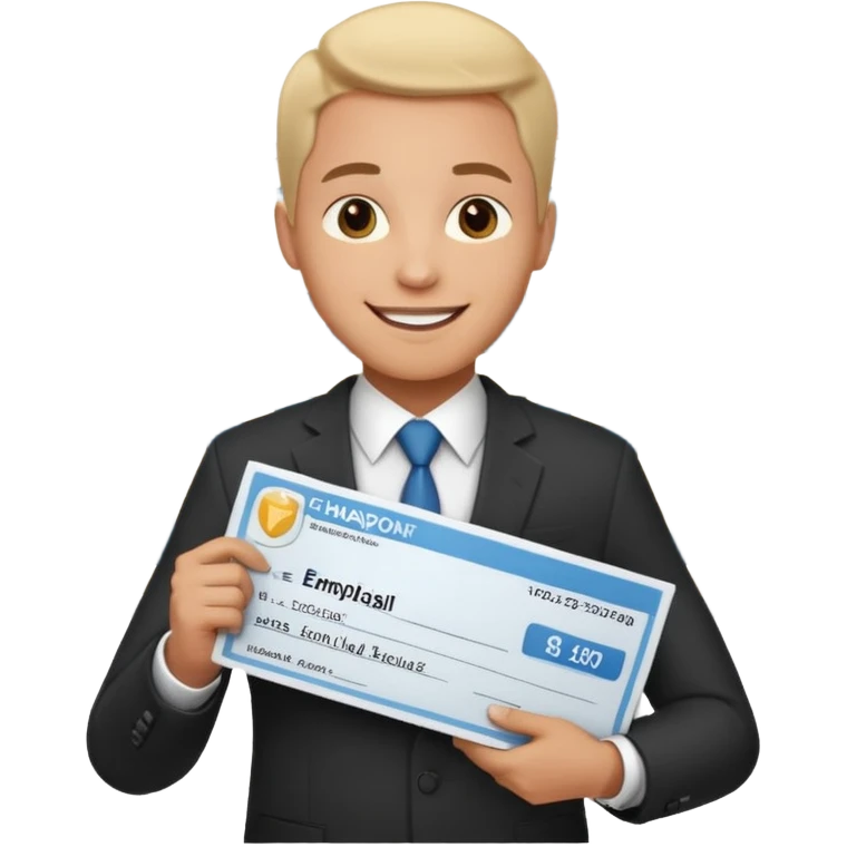 Happy CEO investing money to a hospital emoji