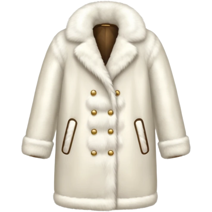 luxary white fur coat emoji