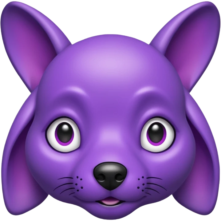 alien dog purple very big folded ear emoji