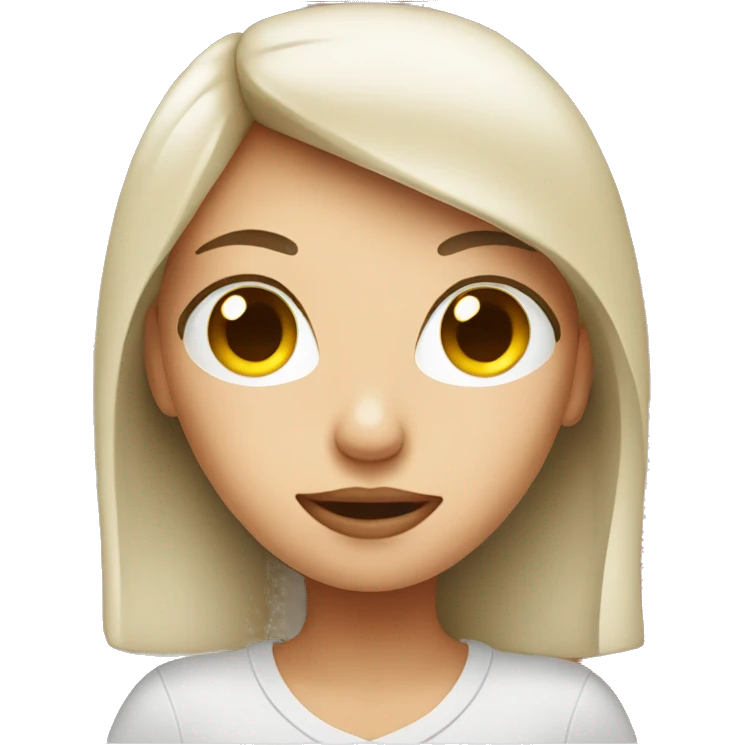 girl with her head into coffee cup emoji