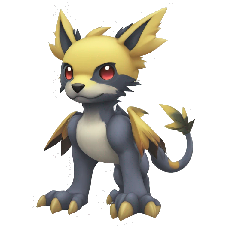 cute kawaii cool edgy Digimon-Fakemon-animal full body emoji