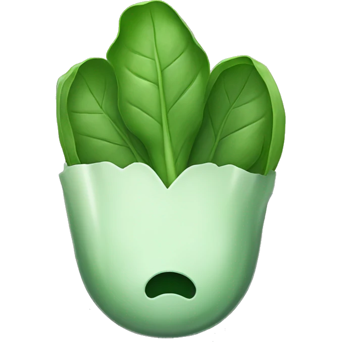 spinach without face. Just the vegetable. emoji