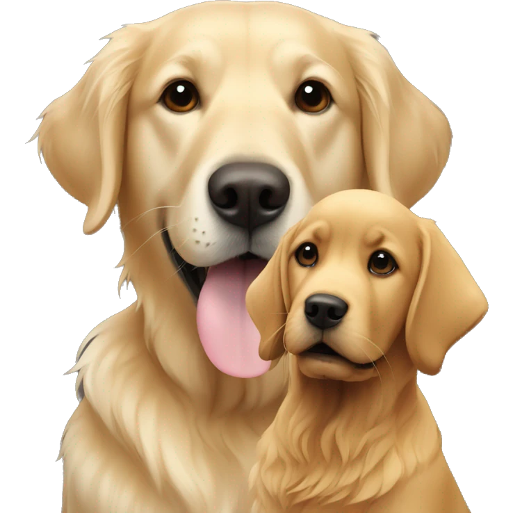 Golden retriever and black lab  emoji