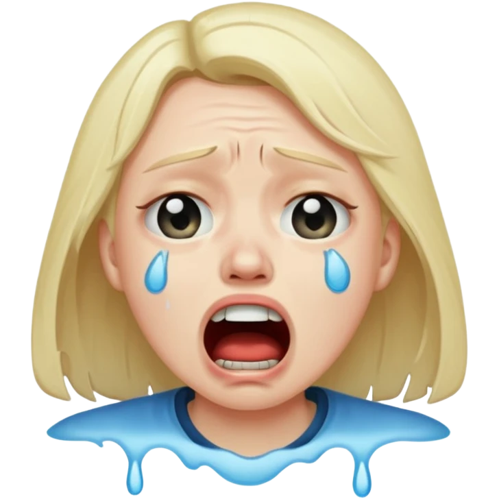 make a super sad face that its crying so hard that his mouth is super wide emoji
