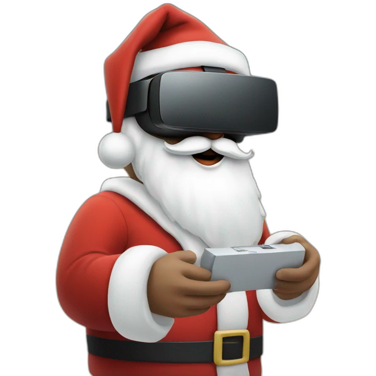 santa wearing vr headset emoji