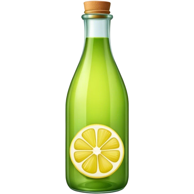 Green lemon juice bottle emoji