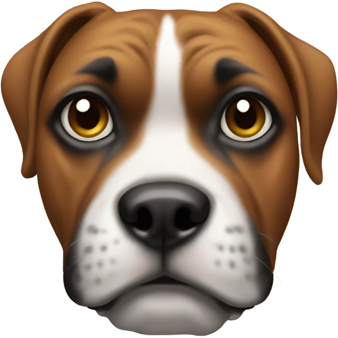 A girl boxer dog emoji