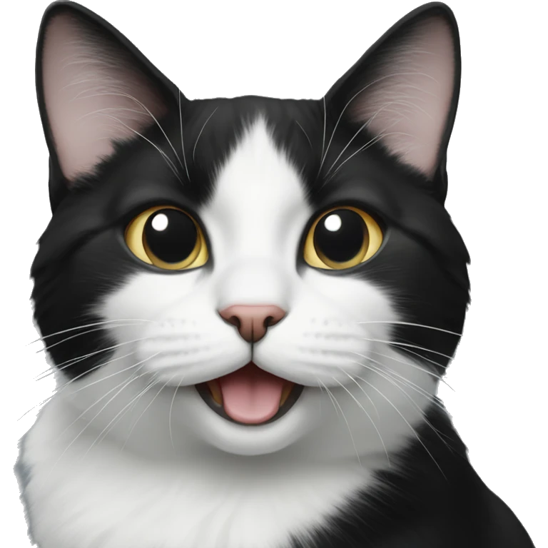 Black and white cat emoji