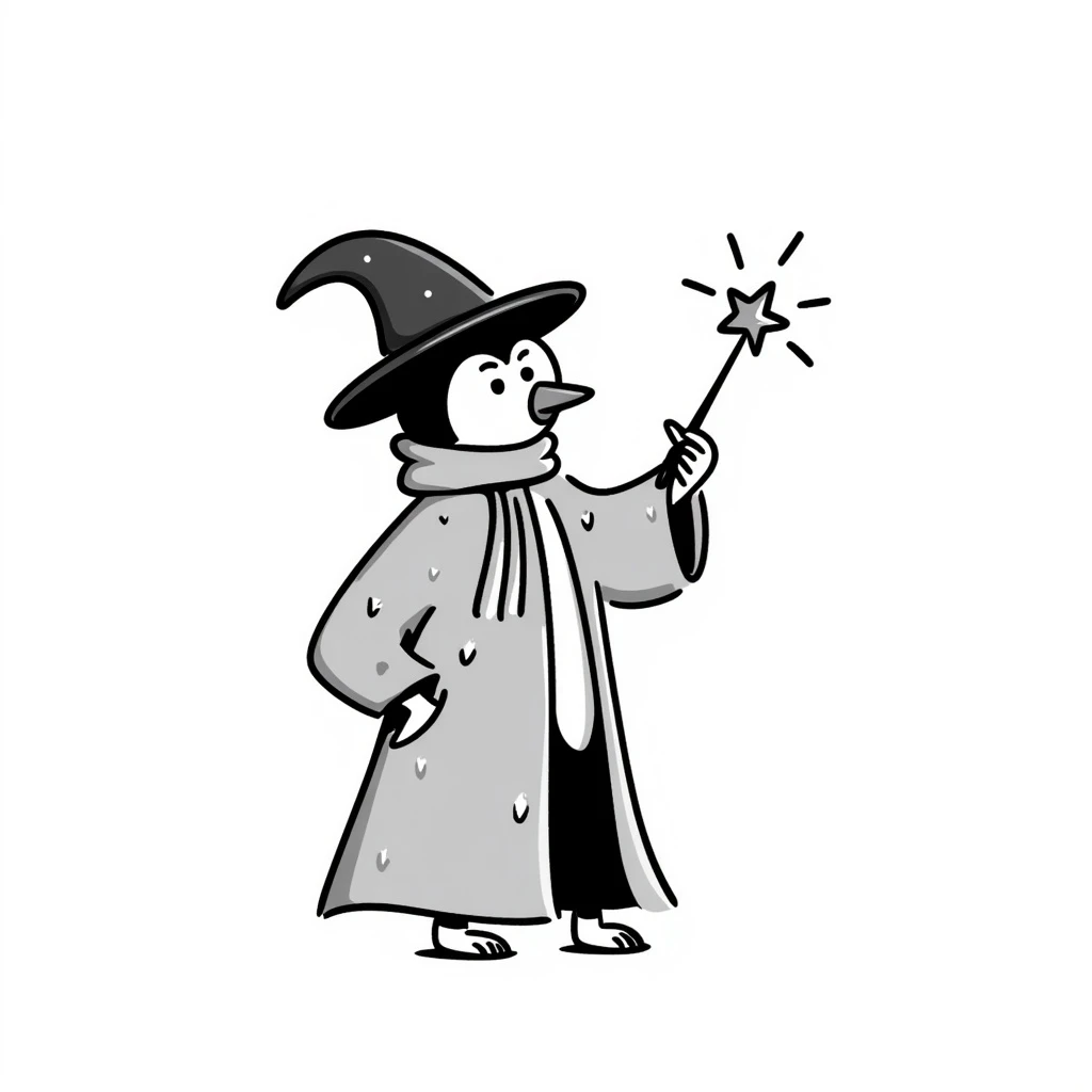 Penguin Wizard emoji