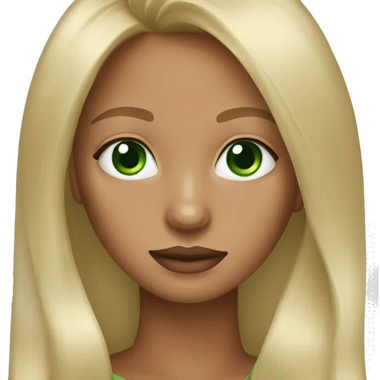 Blonde Woman with Green Eyes and Long hair chihuhua  emoji