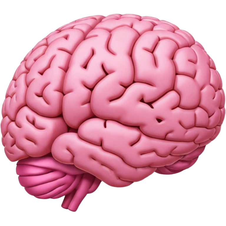Pink brain emoji