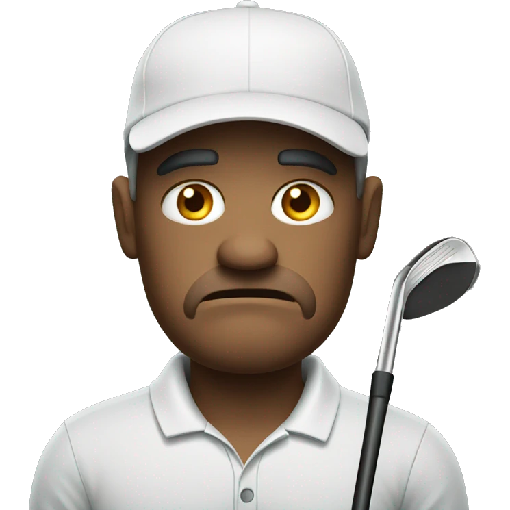 Grumpy golfer emoji