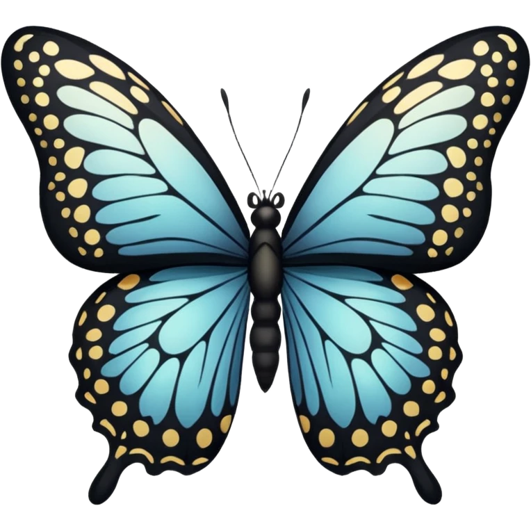 Butterfly full black emoji