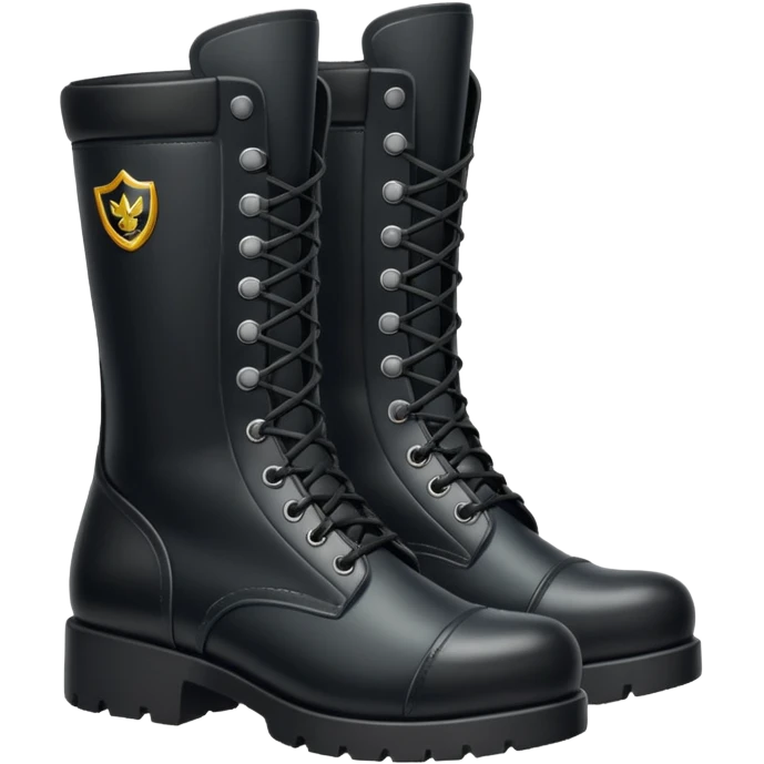 generate me black military boots emoji