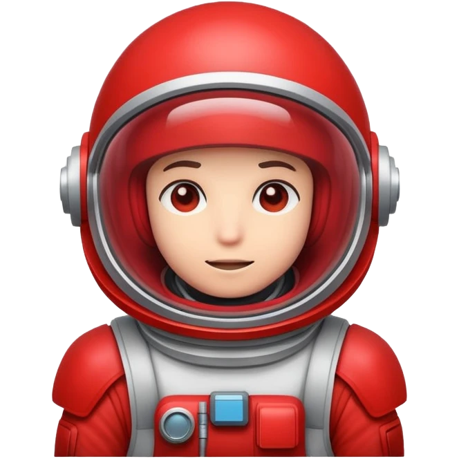 Among Us character in red color with space helmet emoji