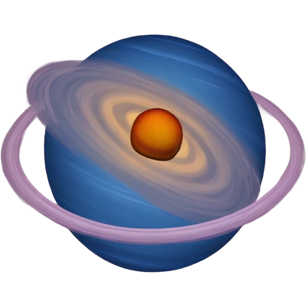 Heart shaped saturn emoji