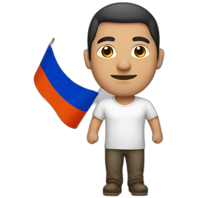 Man with armenian flag emoji