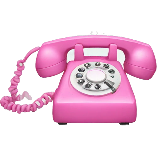 Pink phone emoji