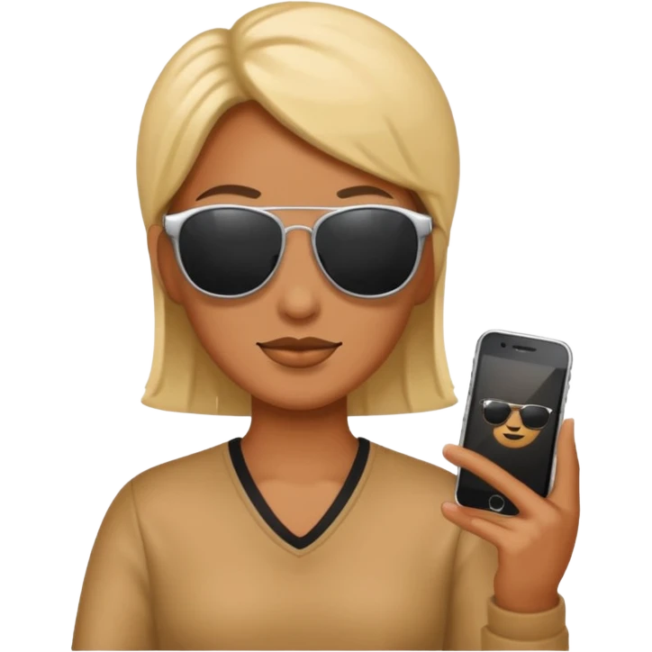 iPhone 16e as a person wearing sunglasses  emoji