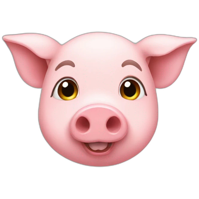 Pig make up emoji