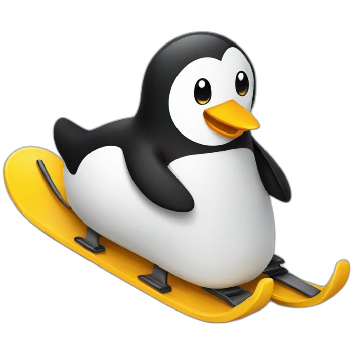 Pingouin sur luge emoji