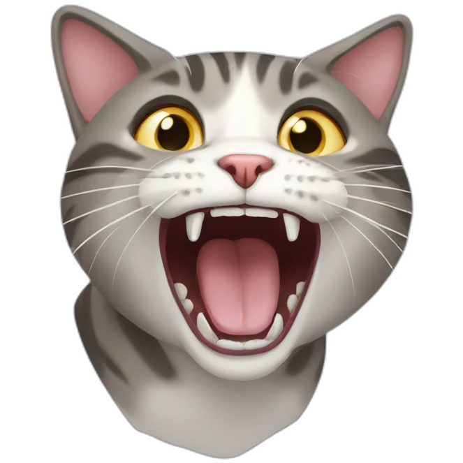 cat screaming emoji