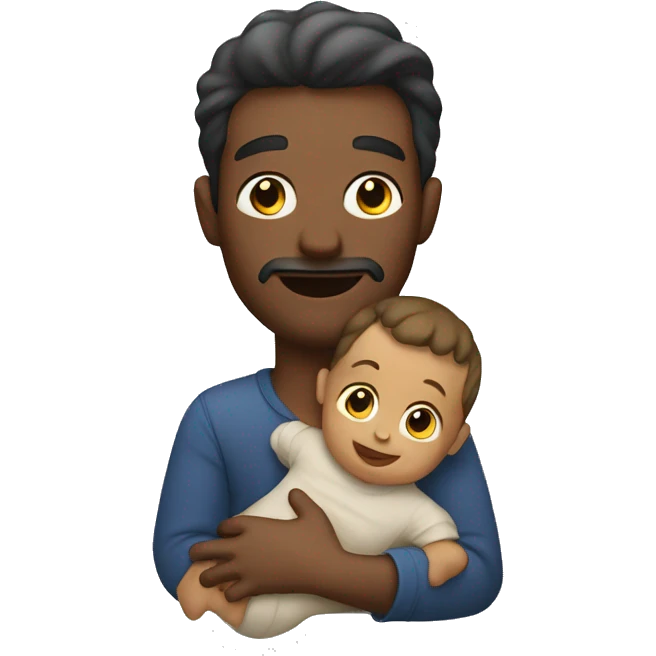 man with a baby child in arms emoji