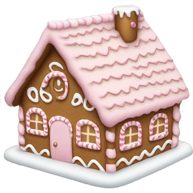 light pink gingerbread house emoji
