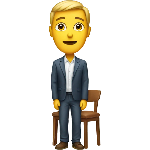 standing infront of a chair emoji