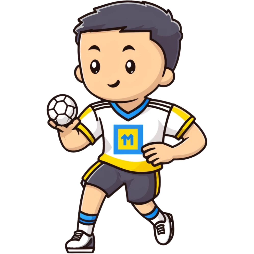 Ukrainian young man in a white embroidered shirt playing sports emoji
