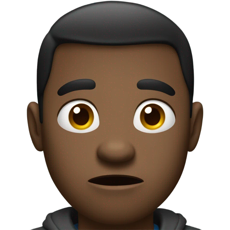 Worried black man emoji