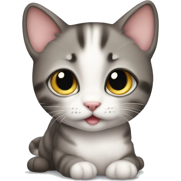 a baby cat with cute eyes emoji