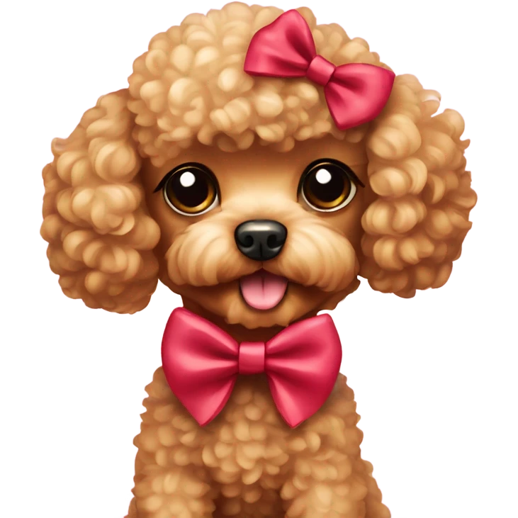 toy poodle with bow emoji