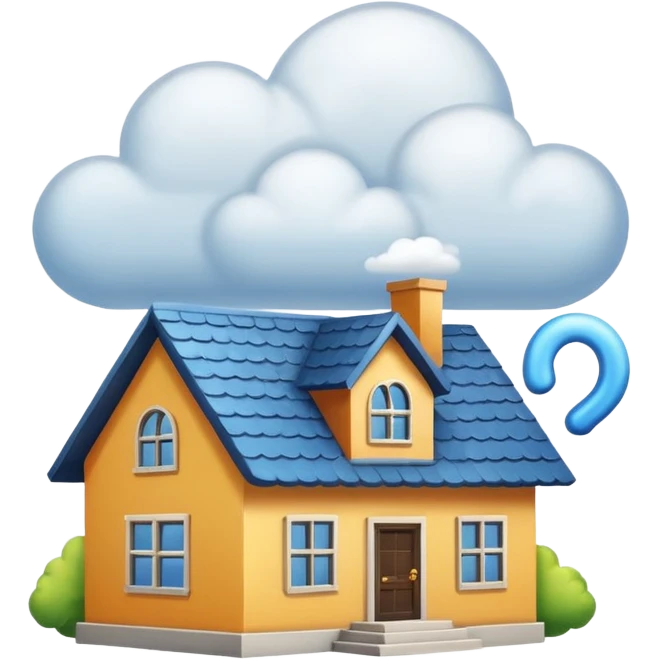 House with cloud emoji