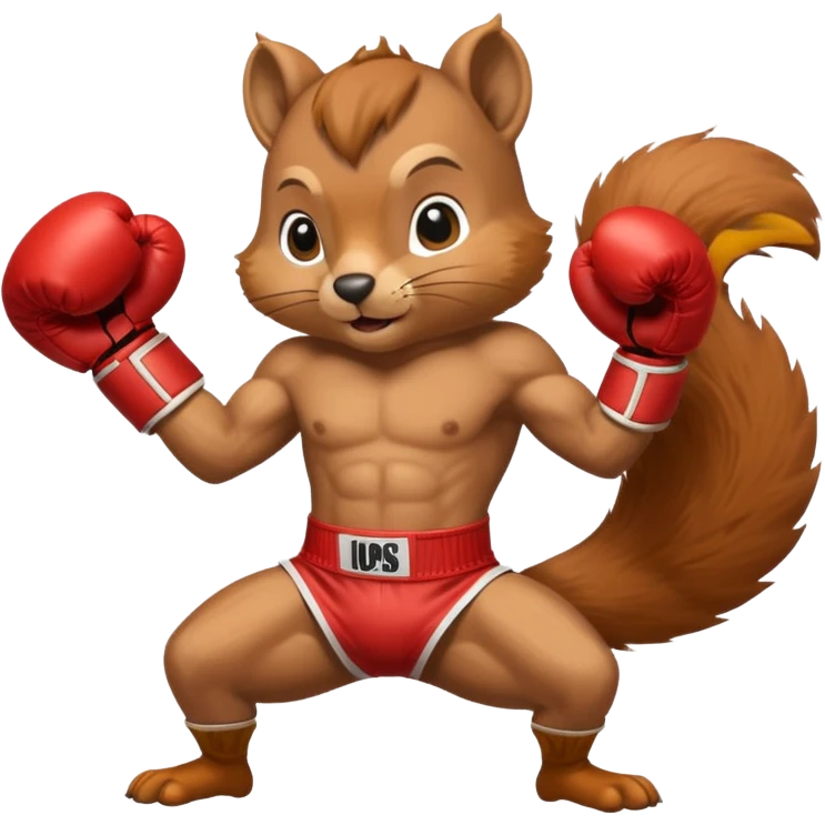 Squirrel kick boxing  emoji