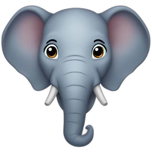 cute elephant face emoji