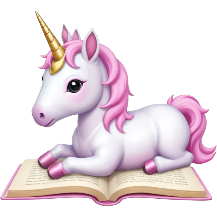 Unicorns read book
A baby unicorn lying on its belly, flipping pages with its hoof.













 emoji