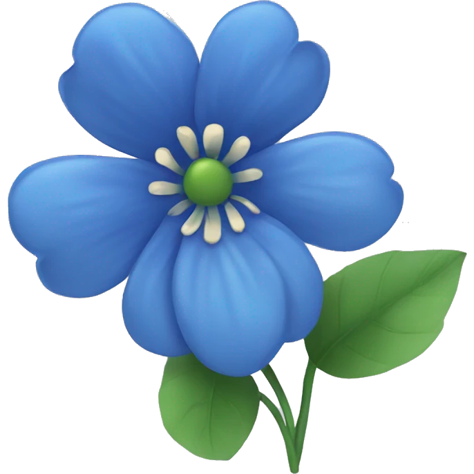 Blue flower  emoji