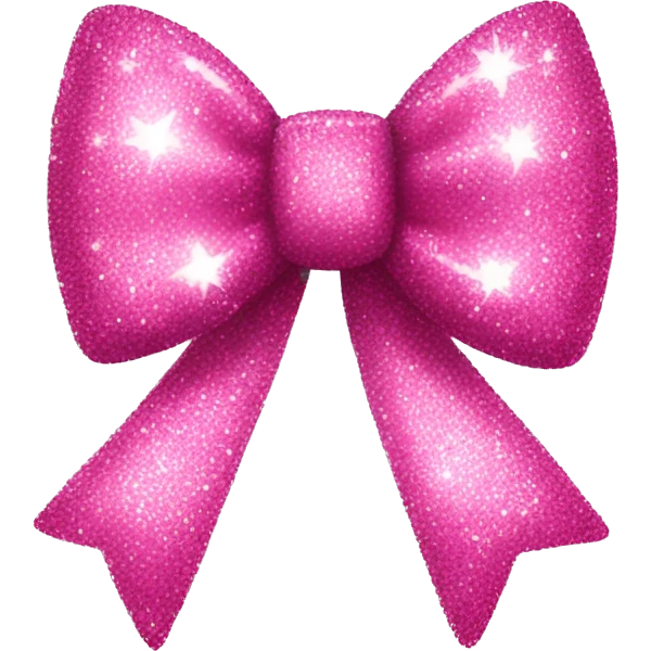 Glittery pink bow  emoji