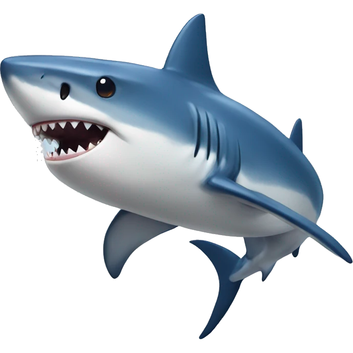 shark with navy blue bow emoji
