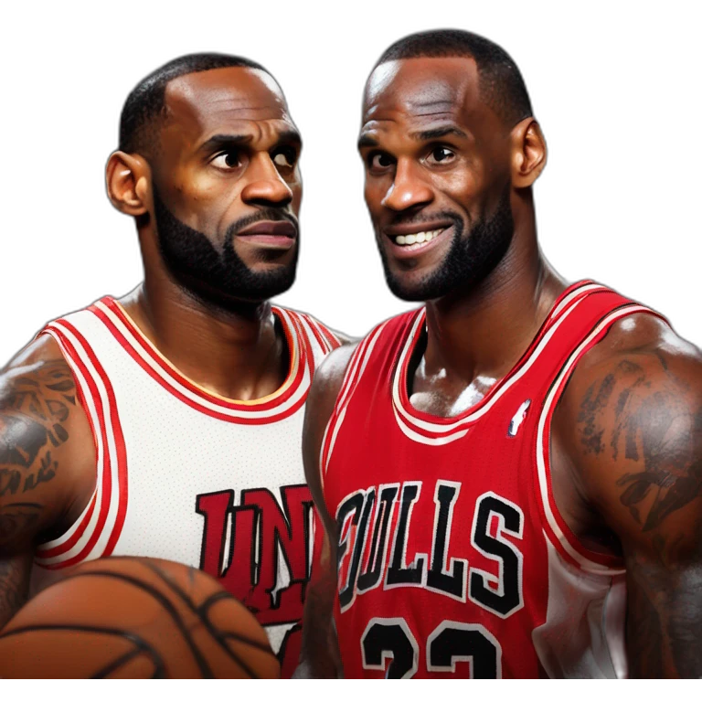 Lebron james vs Michael Jordan emoji