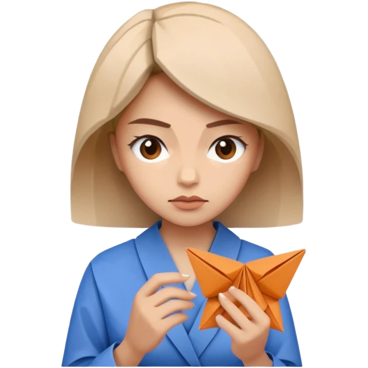 the woman who does origami emoji