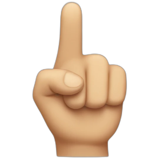 Finger pointing up from the back emoji